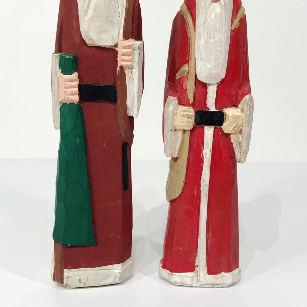 Vintage Midwest Hand Carved Wooden Classic Dutch Santa Claus Christmas Decor 8in - Picture 10 of 14